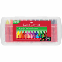 FABERCASTELL Jumbo Wachsmalstifte farbsortiert, 24 St