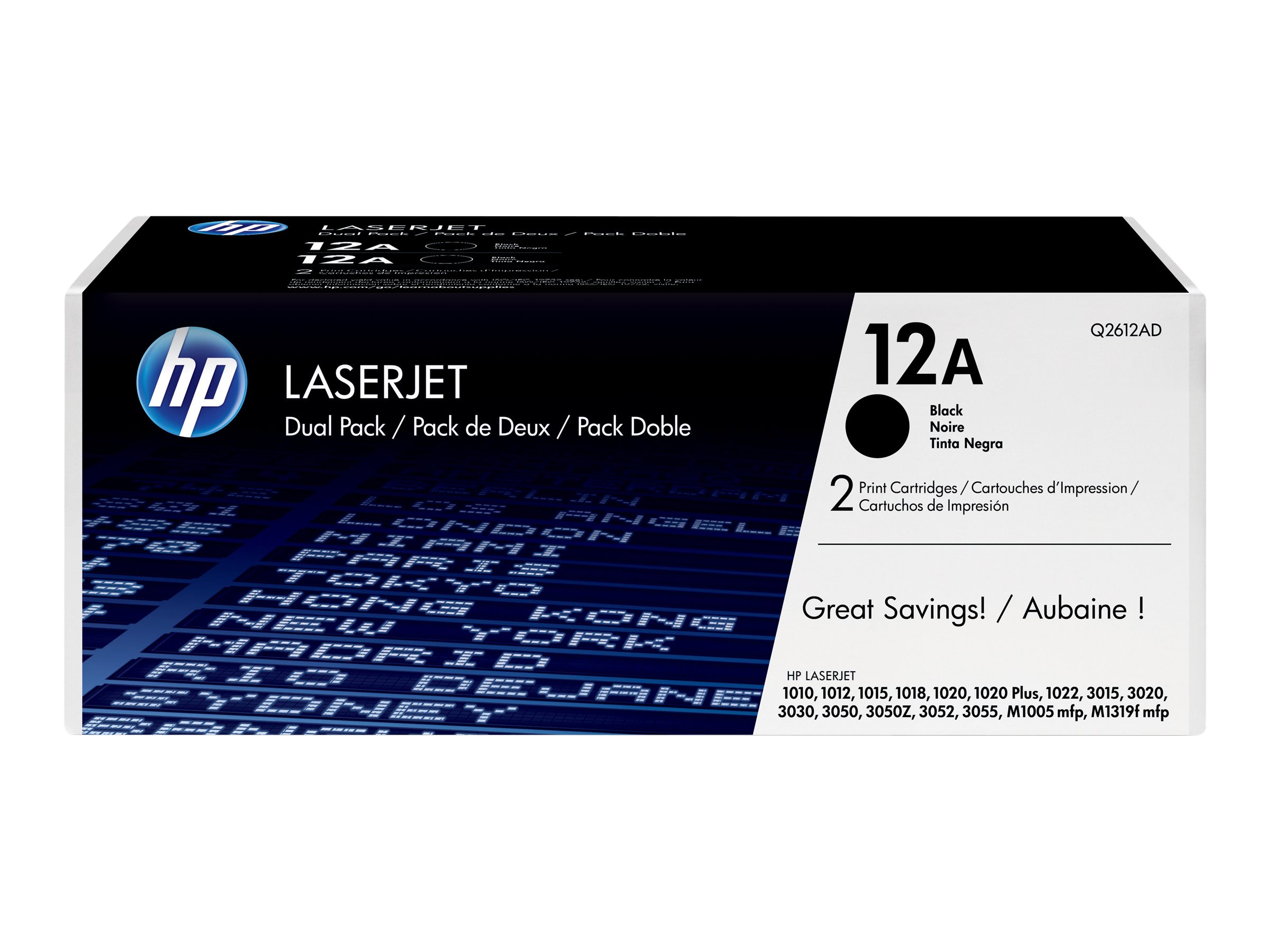 HP 12A (Q2612AD) schwarz Tonerkartuschen, 2er-Set