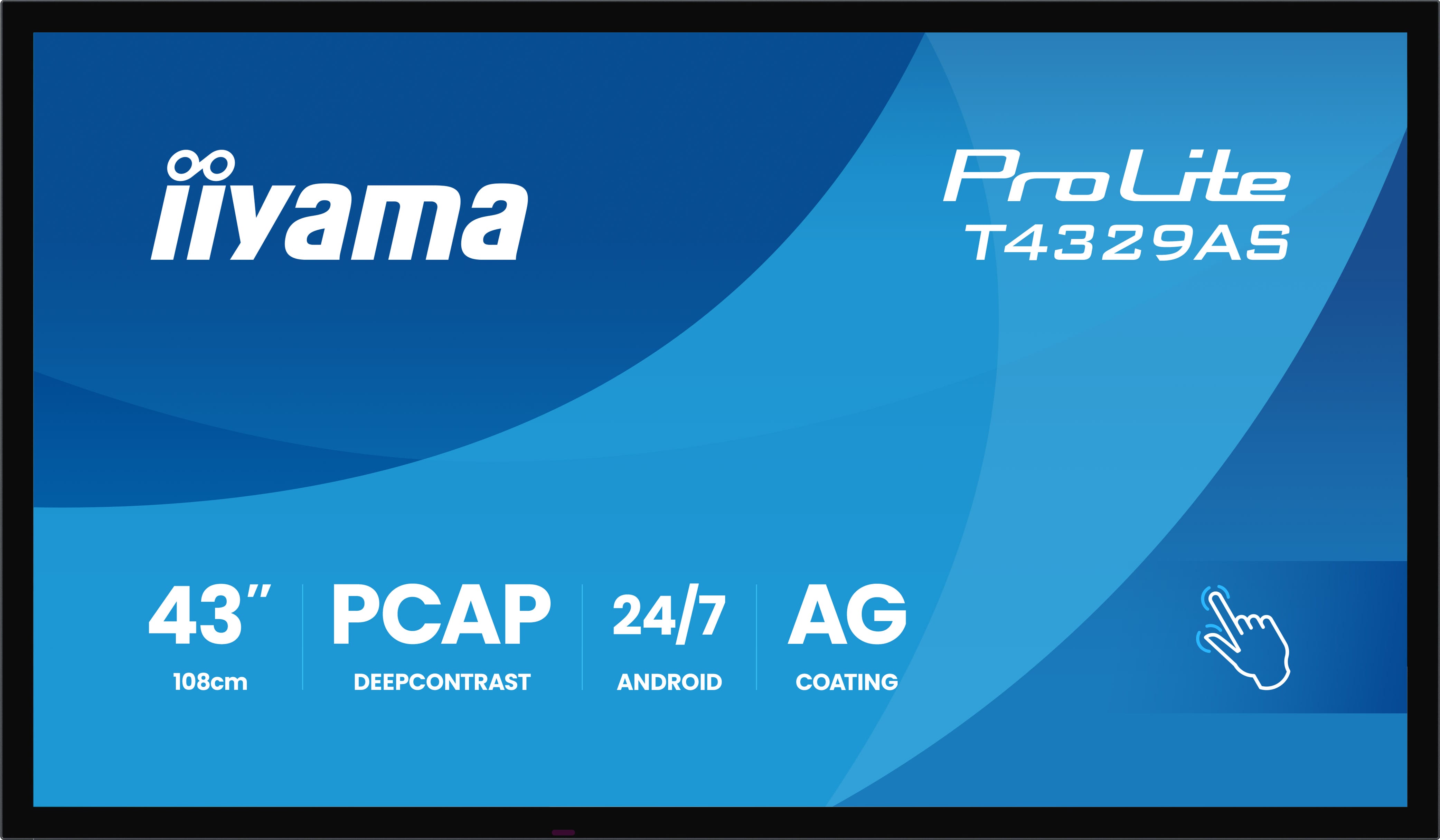 IIYAMA T4329ASB1AG 109,22cm 43Zoll AllInOne Interactive Display 3840x2160 4K UHD 4GB RAM 32GB Storage Android 14 2xHDMIUSBC