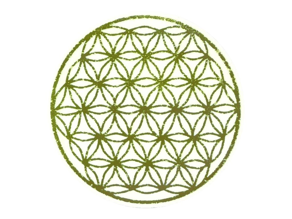 AVERY Zweckform Aufkleber 56817 Lebensblume, gold, 50 Etiketten
