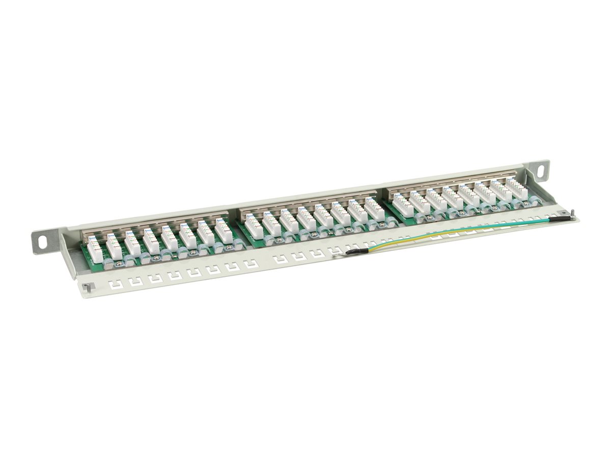 INLINE Patchfeld Cat.6 24-fach 48,26cm 19Zoll 0,5HE lichtgrau RAL7035