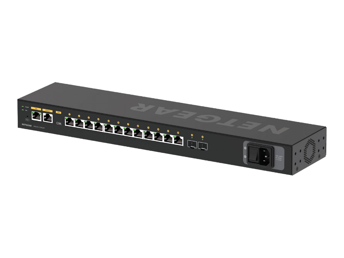 NETGEAR 14-Port AV Line M4250-12M2XF 12x2.5G and 2xSFP+ Managed Switch NETGEAR 14-Port AV Line M4250-12M2XF 12x2.5G and 2xSFP+ Managed Switch