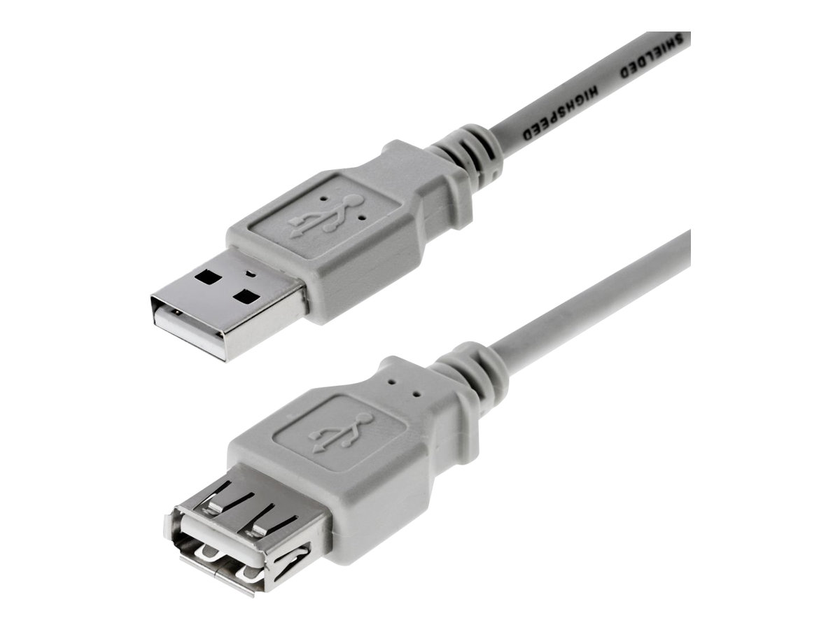 helos USB 2.0 Verlaengerung Stecker Typ A auf Buchse Typ A, 1,8 m, hellgrau helos USB 2.0 Verlaengerung Stecker Typ A auf Buchse Typ A, 1,8 m, hellgrau