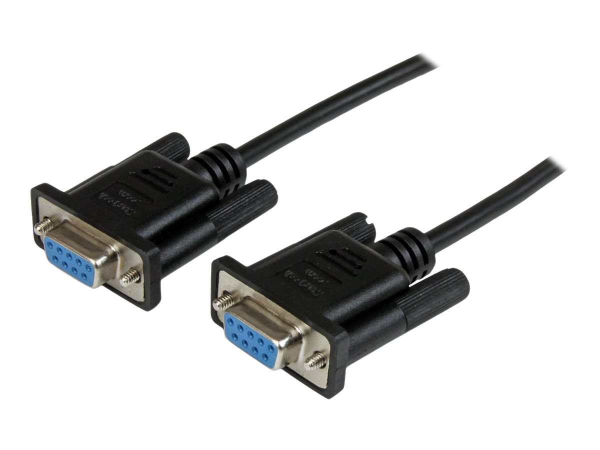 STARTECH.COM 2m Black DB9 RS232 Serial Null Modem Cable F/F