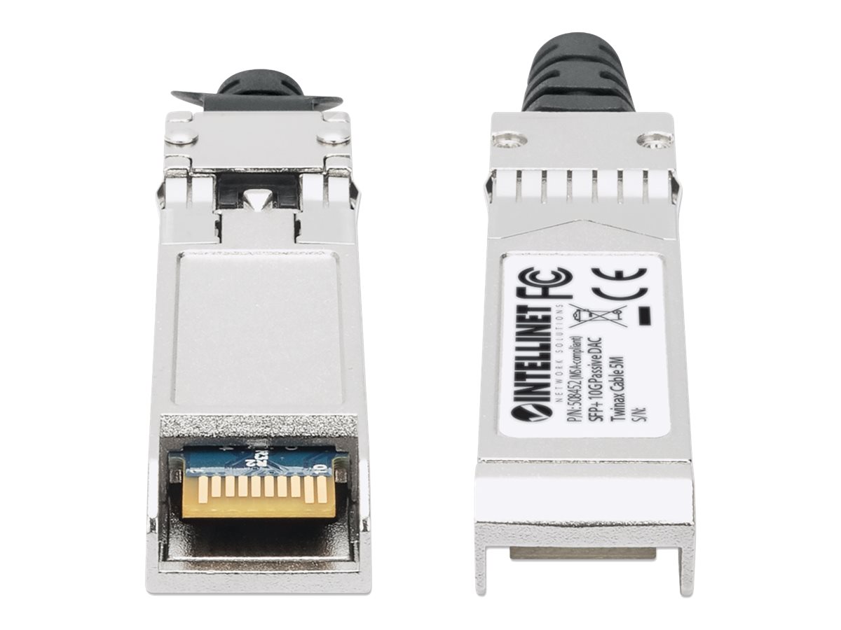INTELLINET SFP+ 10G Passives DAC Twinax-Kabel SFP+ auf SFP+ 5 m MSA-konform Direct Attach Copper AWG 24 schwarz INTELLINET SFP+ 10G Passives DAC Twinax-Kabel SFP+ auf SFP+ 5 m MSA-konform Direct Attach Copper AWG 24 schwarz