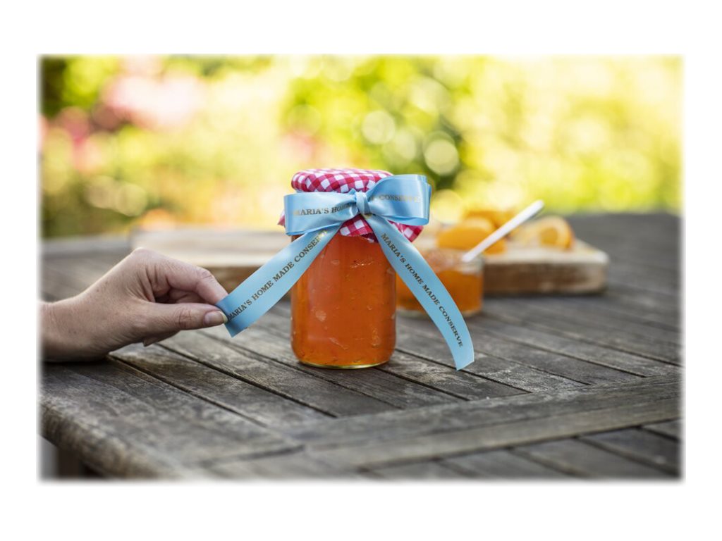 BROTHER PTouch 12mm light bluegold ribbon tape