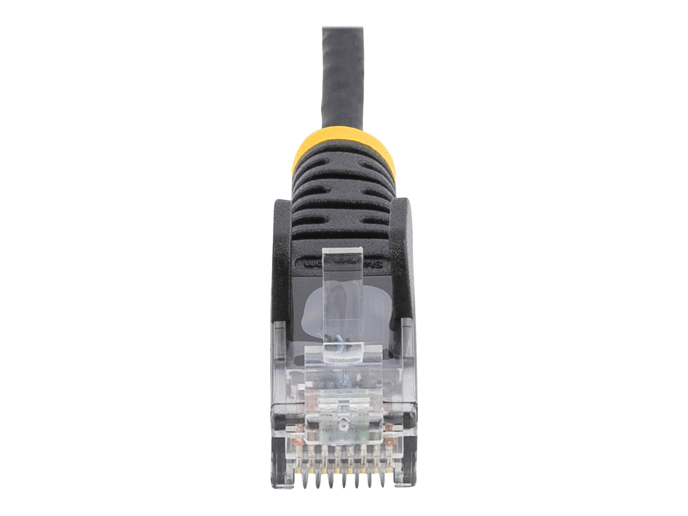 STARTECH.COM 0.5 m CAT6 Cable - Slim CAT6 Patch Cord - Black - Snagless RJ45 Connectors - Gigabit Ethernet Cable - 28 AWG