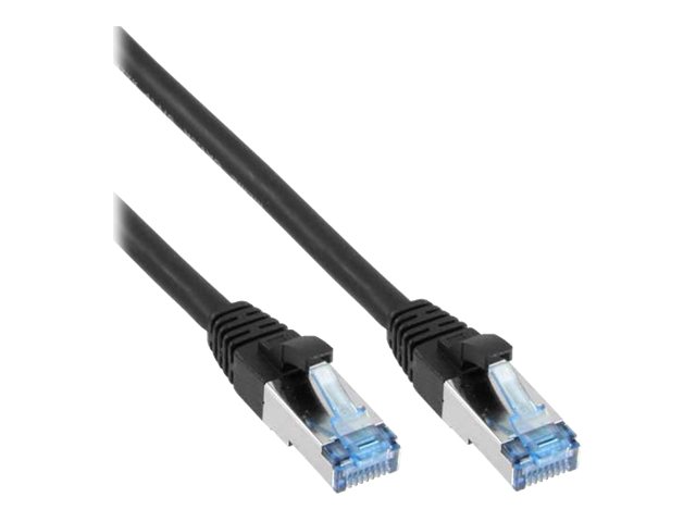 INLINE Patchkabel S/FTP PiMf Cat.6A 500MHz halogenfrei Kupfer schwarz 3m