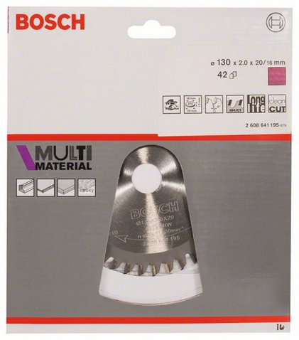 Bosch Multi Material Kreissägeblatt Ø 130 mm 42Z