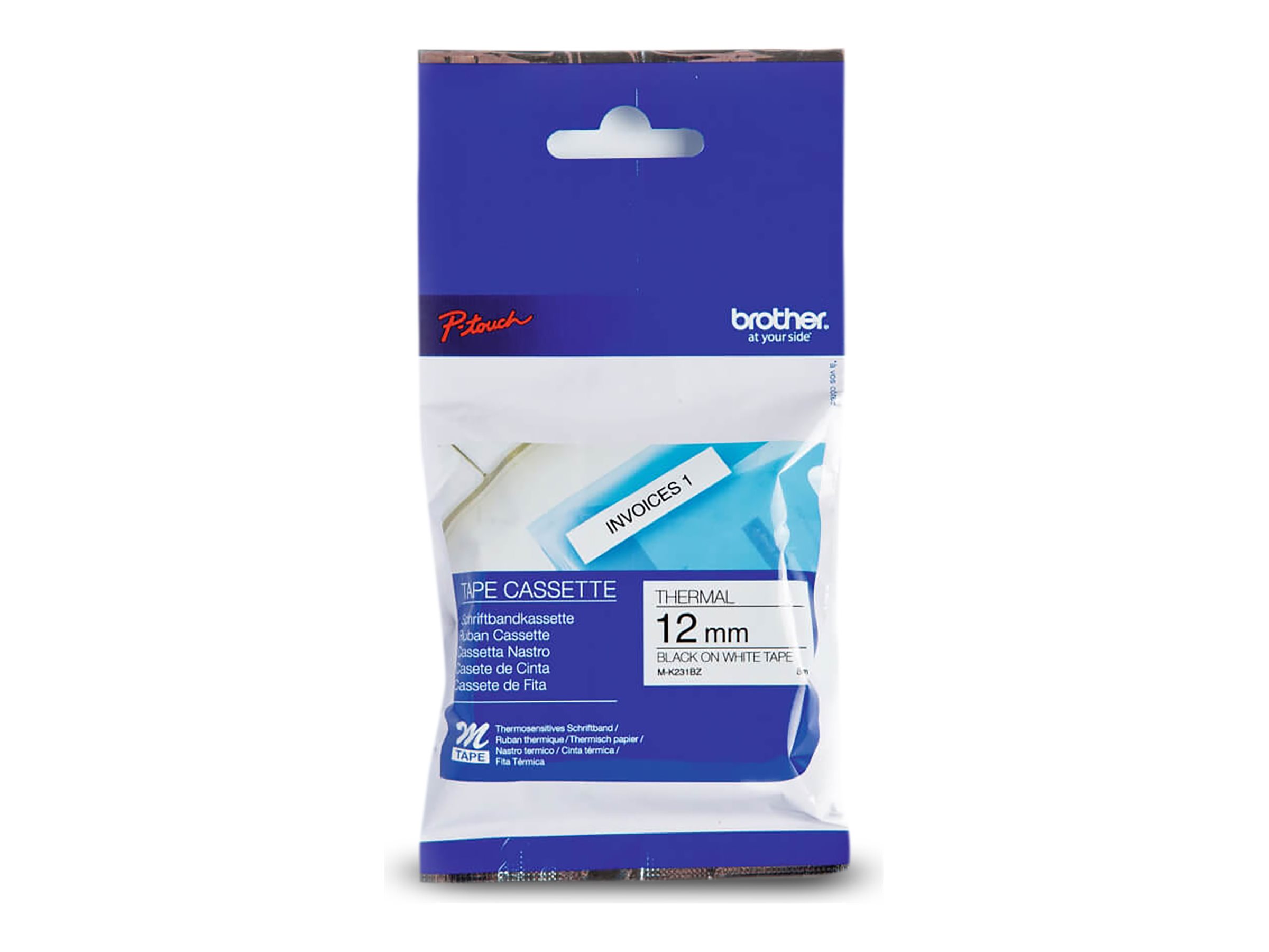MK231BZ BROTHER PT Schriftband 12mm MK231BZ BROTHER PT Schriftband 12mm