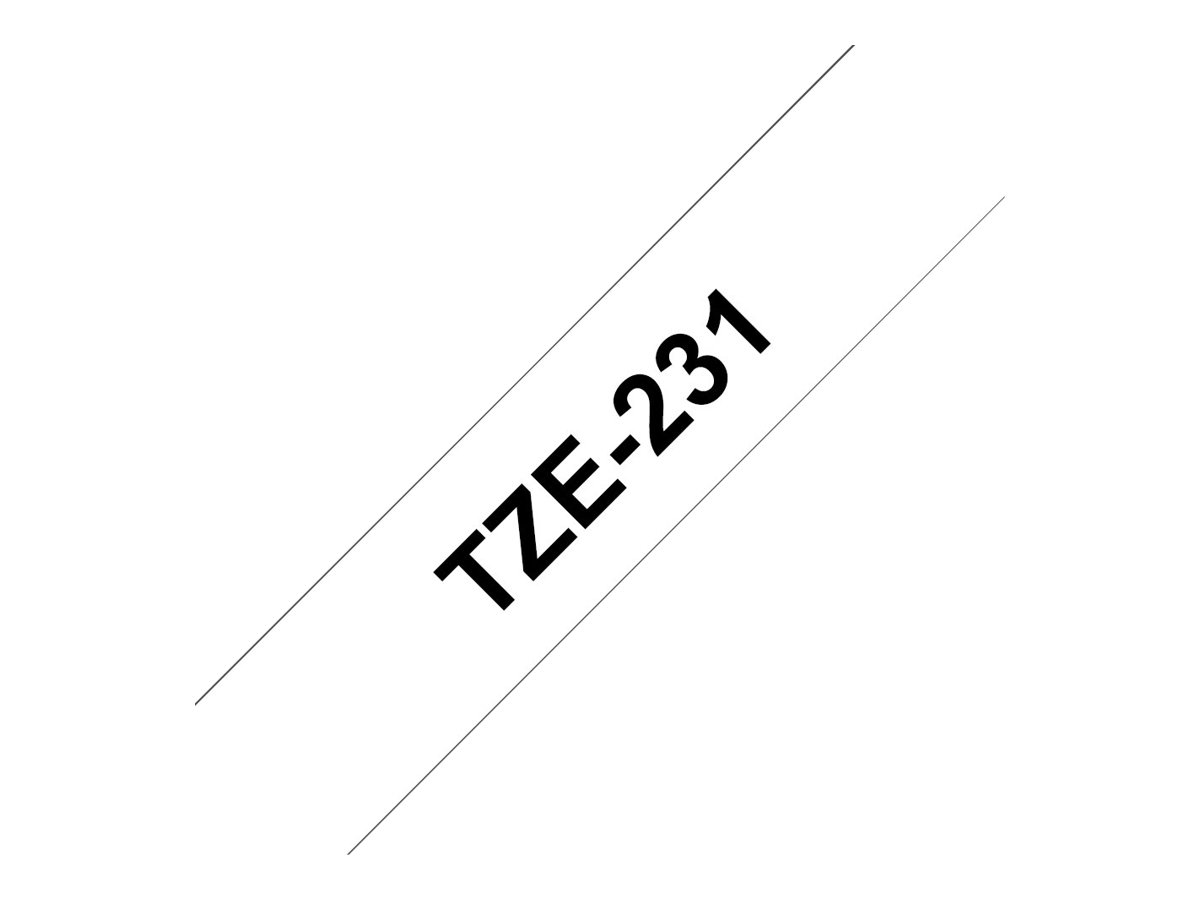 TZE231 BROTHER PT Schriftband 12mm weiss TZE231 BROTHER PT Schriftband 12mm weiss