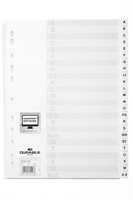 DURABLE Ordnerregister Vollformat A-Z weiss 24-teilig, 1 Satz DURABLE Ordnerregister Vollformat A-Z weiss 24-teilig, 1 Satz