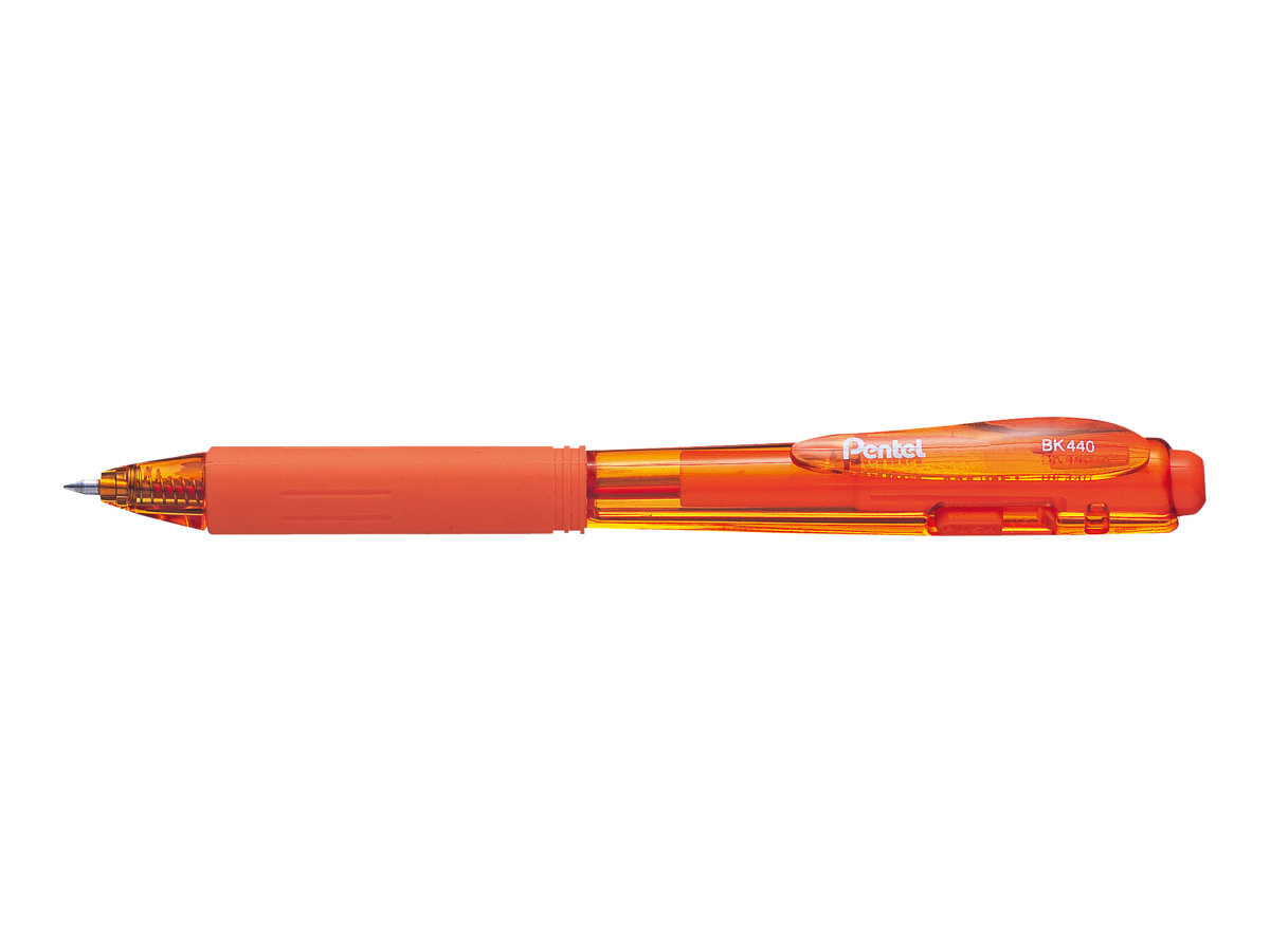 Pentel Kugelschreiber BK440 orangetransparent, Schreibfarbe orange, 1 St