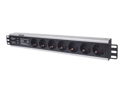INTELLINET 48,3cm 19Zoll Steckdosenleiste 7-fach SCHUKO mit Ueberspannungsschutz 3m Stromkabel 1,5 HE INTELLINET 48,3cm 19Zoll Steckdosenleiste 7-fach SCHUKO mit Ueberspannungsschutz 3m Stromkabel 1,5 HE