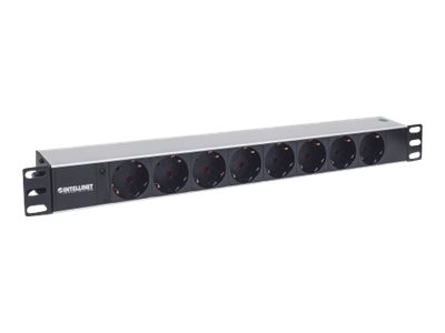 INTELLINET 48,3cm 19Zoll Steckdosenleiste 8-fach SCHUKO mit Power LED ohne Ueberspannungsschutz 1,6m Stromkabel 1,5 HE INTELLINET 48,3cm 19Zoll Steckdosenleiste 8-fach SCHUKO mit Power LED ohne Ueberspannungsschutz 1,6m Stromkabel 1,5 HE