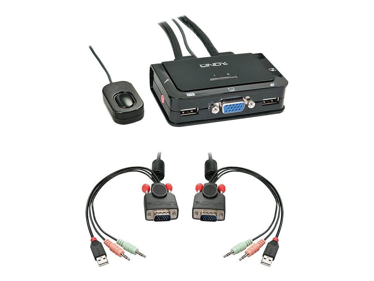 LINDY VGA KVM Switch 2 Port USB 2.0 Audio Compact USB 2.0 Audio/Mikrofon LINDY VGA KVM Switch 2 Port USB 2.0 Audio Compact USB 2.0 Audio/Mikrofon