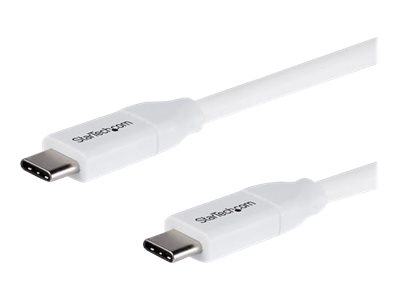 StarTech.com USB-C auf USB-C Kabel mit 5A Power Delivery - 4m - Weiss - ST/ST - USB 2.0 - USB-IF zertifiziert - USB Typ C Kabel - USB Typ-C-Kabel - 4 m