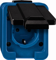 Merten Steckdose SCHUKO 279075it Schraublemmen blau Schlagfest Merten Steckdose SCHUKO 279075it Schraublemmen blau Schlagfest