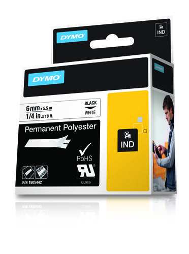 1805442 DYMO IND 6mm SCHWARZ-WEISS