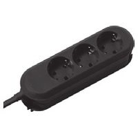Bachmann Steckdosenleiste SMART 3-fach, schwarz 1,5m, ohne Schalter Bachmann Steckdosenleiste SMART 3-fach, schwarz 1,5m, ohne Schalter