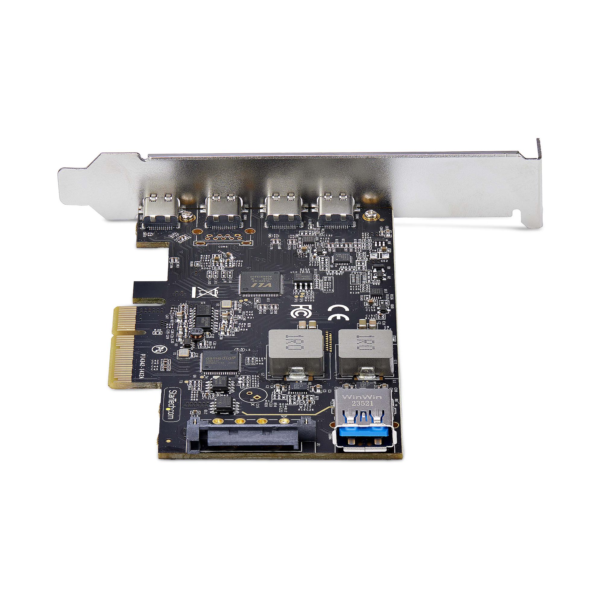 STARTECHCOM 5Port USBC PCIe Karte USB 32 10 Gbit USB C PCI Express USB C Erweiterungskarte 4x USBC 1x USBA Intern