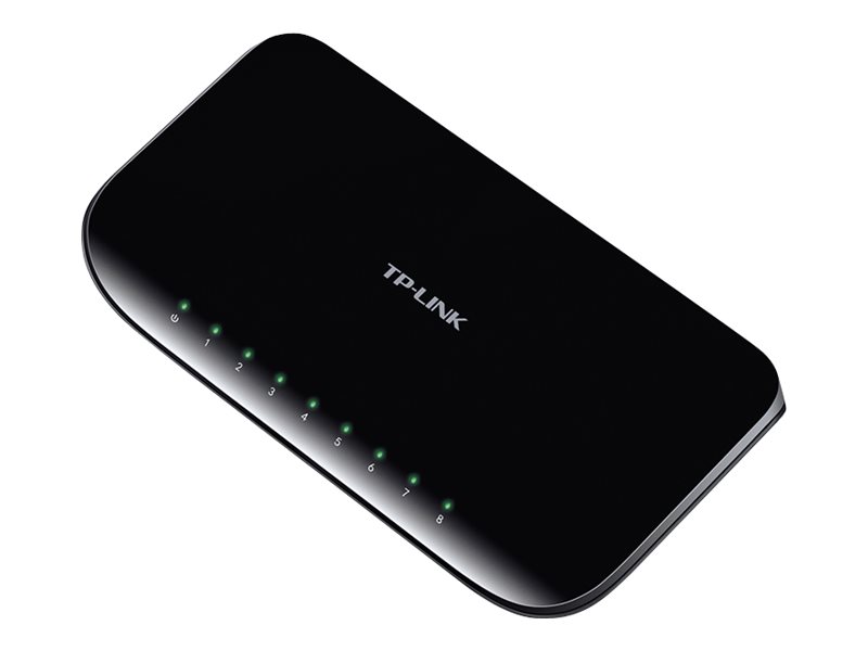 TP-LINK TL-SG1008D 8-Port Gigabit Desktop Switch 8× Gigabit RJ45 Port Plug & Play Auto-MDI/MDIX Wandmontage mgl.