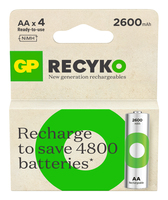 4 GP Akkus ReCyko+ Mignon AA 2.600 mAh