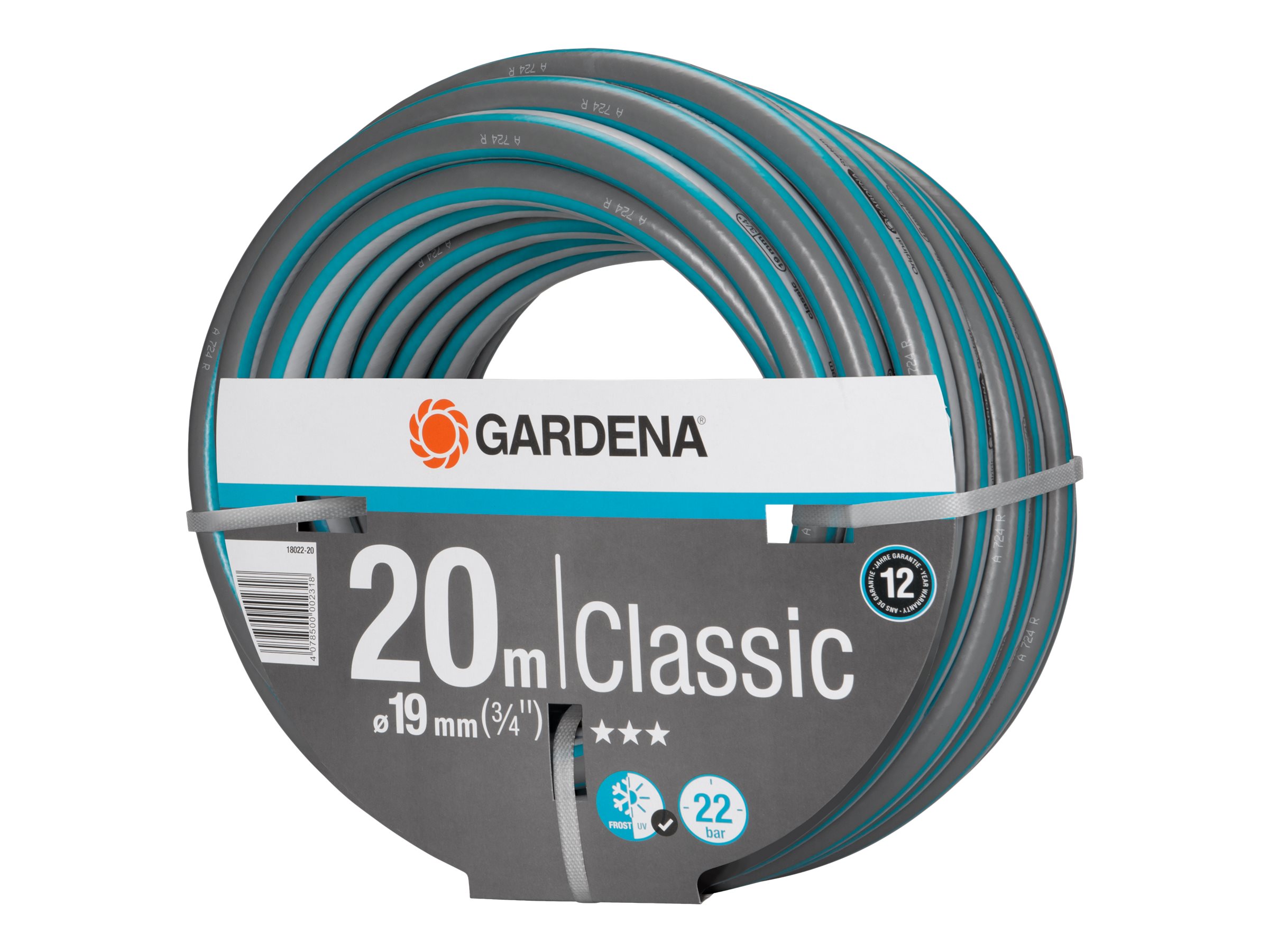 Gardena Classic Schlauch, 19 mm, 3/4 Zoll 20 m ohne Systemteile