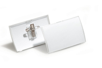 25 DURABLE Click Fold Namensschilder mit Kombiklemme 7,5 x 4,0 cm