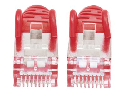 Intellinet Network Patch Cable, Cat6, 0.5m, Red, Copper, S/FTP, LSOH / LSZH, PVC, RJ45, Gold Plated Contacts, Snagless, Booted, Lifetime Warranty, Polybag - Patch-Kabel - RJ-45 (M)