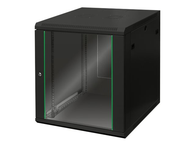 DIGITUS DN-19 12U-6/6-EC-SW 12HE Wandgehaeuse 638x600x600mm Farbe Schwarz RAL 9005