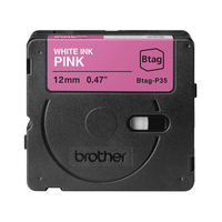 brother Schriftband Btag BTAGP35, 12 mm weiÃ auf pink