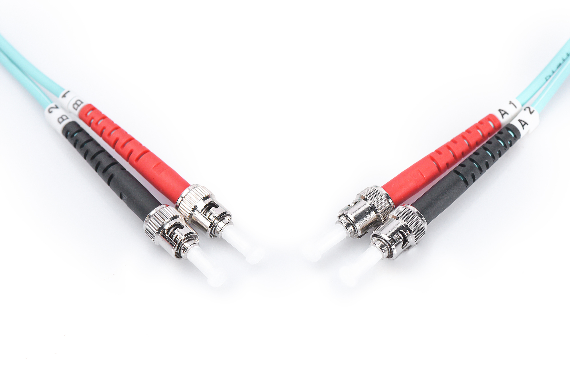DIGITUS LWL Patchkabel ST zu ST Multimode 50/125 m Duplex Länge 1m Klasse OM3