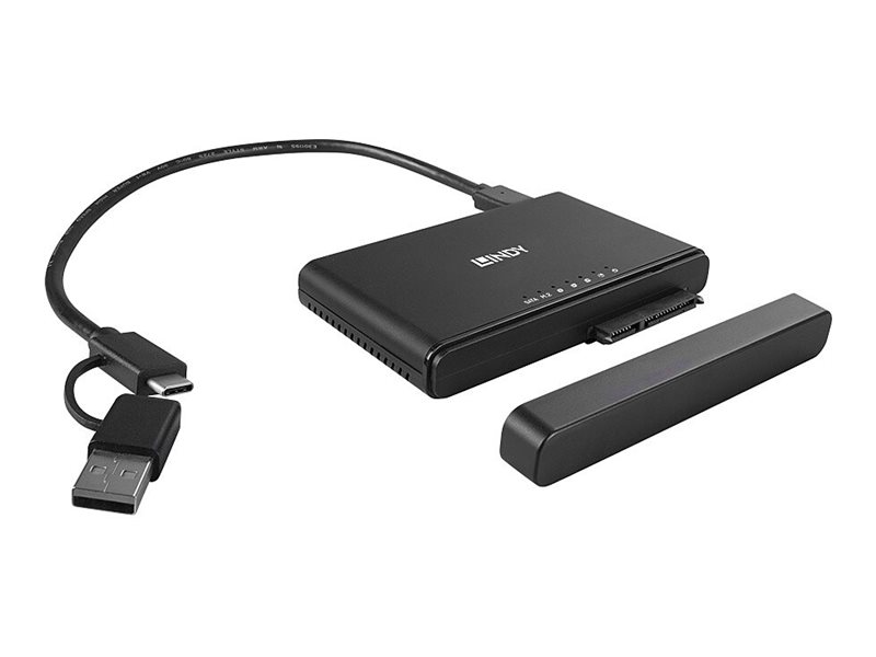 Lindy - HDD / SSD Dockingstation - SATA 6Gb/s / PCIe 3.0 x2 (NVMe) - USB-C 3.2 (Gen 2)