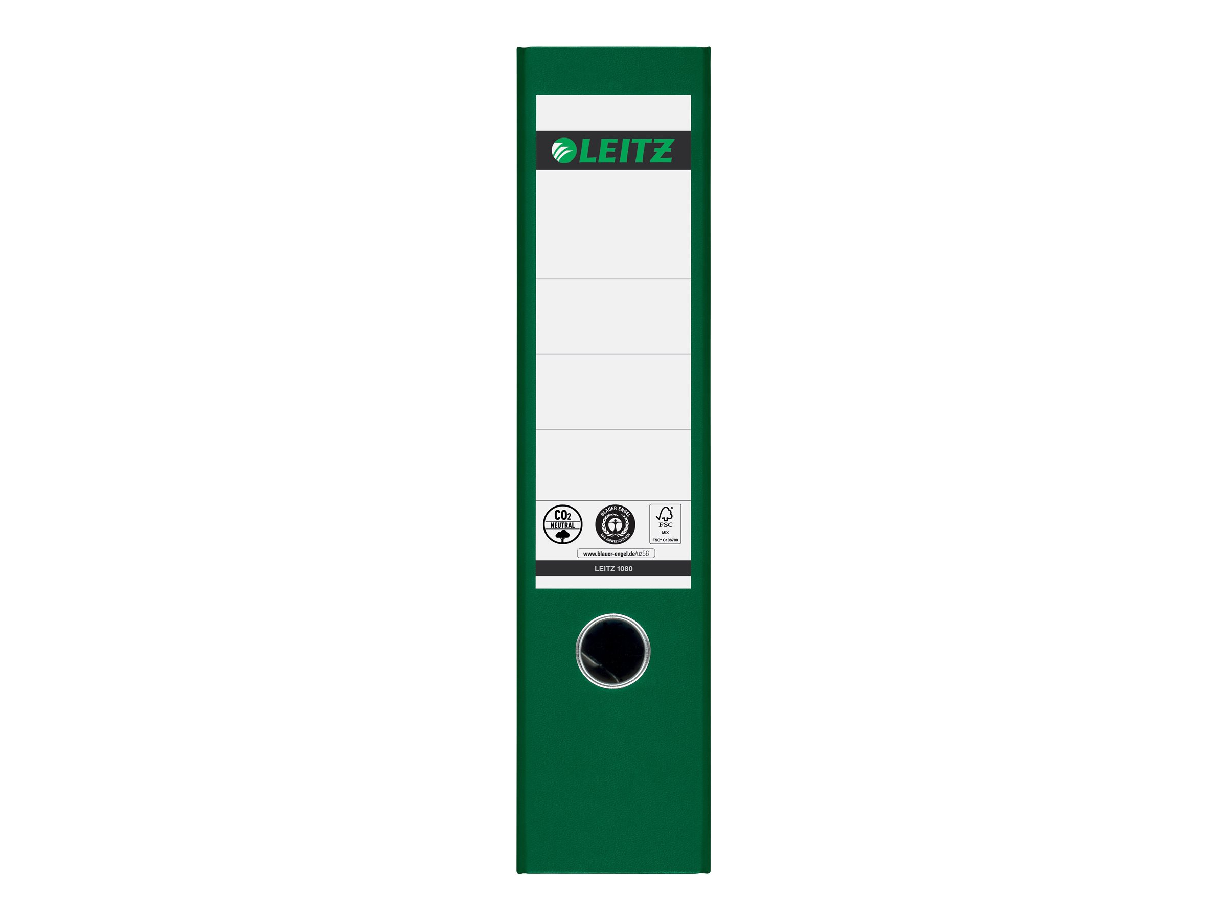 LEITZ 1080 Ordner gruen marmoriert Karton 8,0 cm DIN A4