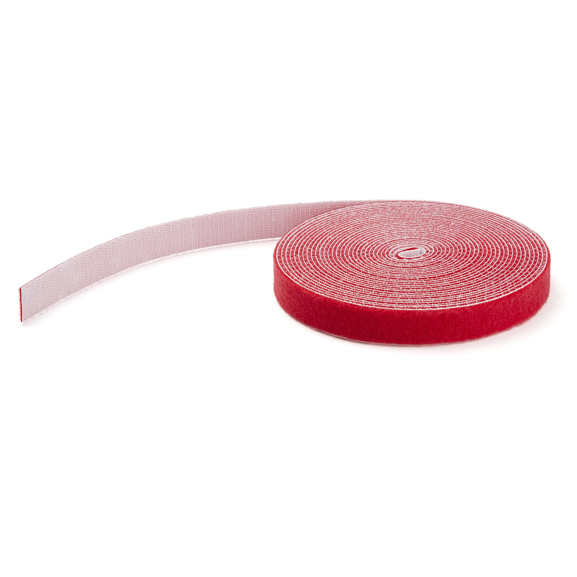 STARTECHCOM Hook and Loop Tape 25 ft Reusable Adjustable Cable Ties Red HKLP25RD