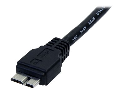 StarTech.com 0,5m USB 3.0 A auf Micro B Kabel - St/St - Schwarz - 50cm SuperSpeed USB 3.0 Anschlusskabel - Stecker / Stecker - USB-Kabel - Micro-USB Type B bis USB Typ A - 50 cm