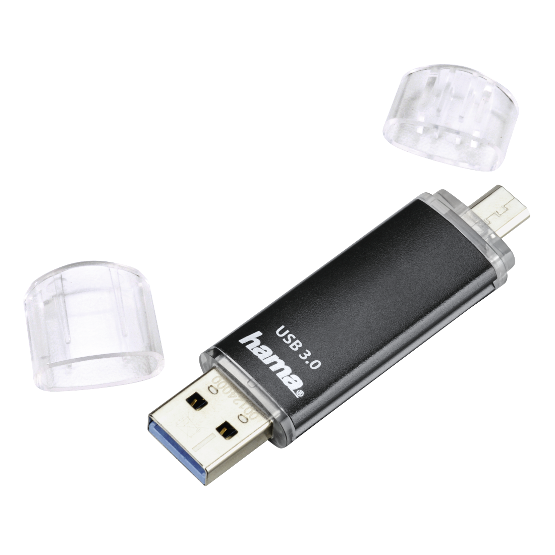 hama USBStick Laeta Twin schwarz 256 GB, 1 St
