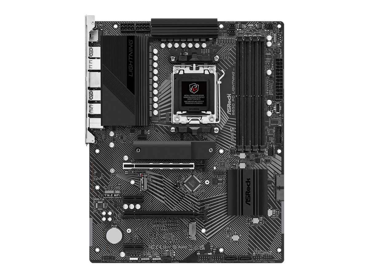 ASRock B650 PG Lightning - Motherboard - ATX - Socket AM5 - AMD B650 Chipsatz - USB-C 3.2 Gen 2x2, USB-C 3.2 Gen2, USB 3.2 Gen 1 - 2.5 Gigabit LAN - Onboard-Grafik (CPU erforderlich)