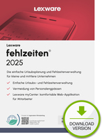 LEXWARE ESD fehlzeiten 2025 Download Jahresversion 365-Tage