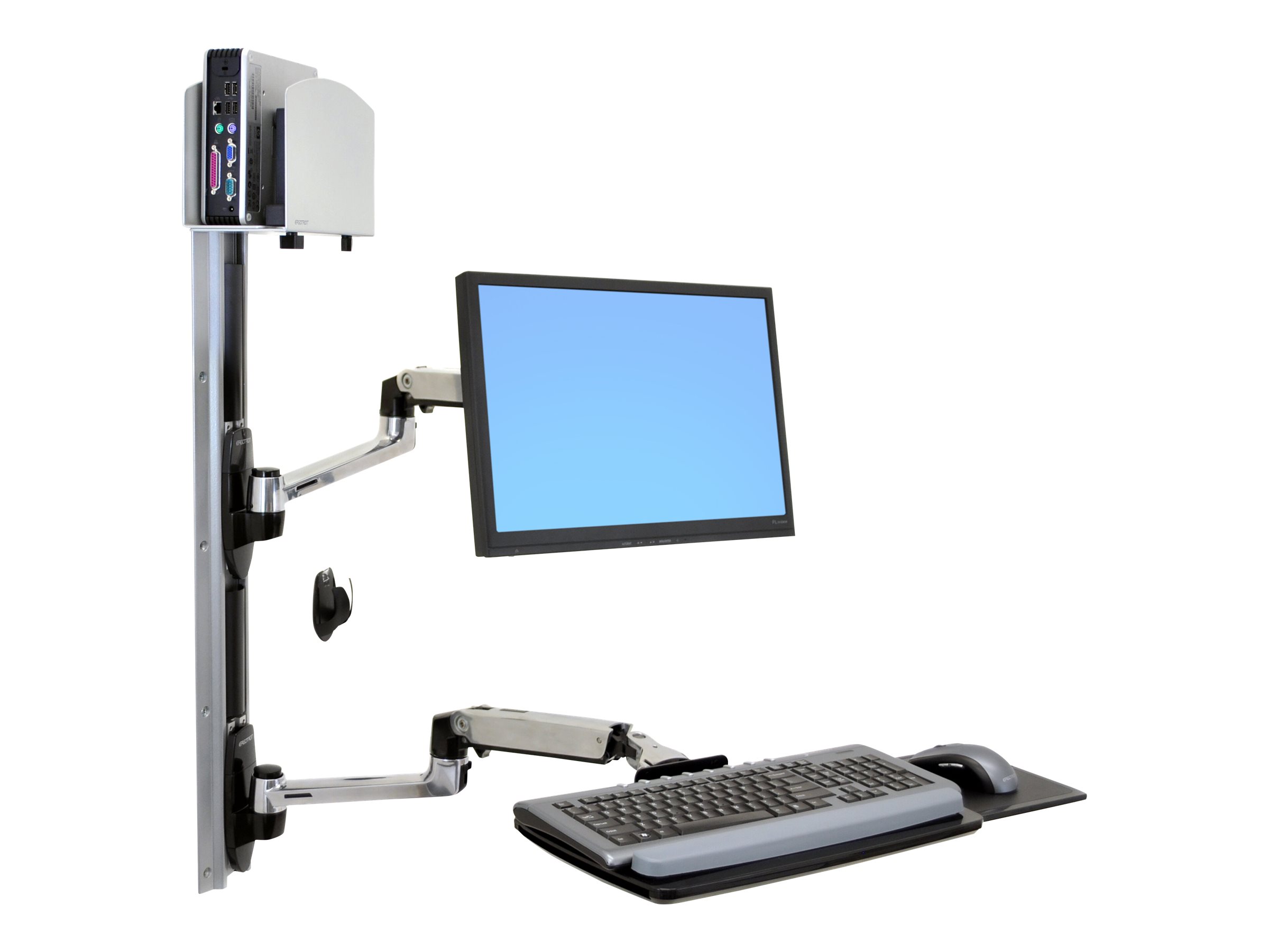 ERGOTRON LX Kombisystem zur Wandmontage fuer LCD Tastatur und CPU LCD bis 81,3cm 32Zoll 2,3-11,3kg. VESA 75x75 100x100mm