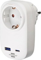 Brennenstuhl Steckdosenadapter mit USB-C Power Delivery 20W und USB-A 18W, weiss Brennenstuhl Steckdosenadapter mit USB-C Power Delivery 20W und USB-A 18W, weiss
