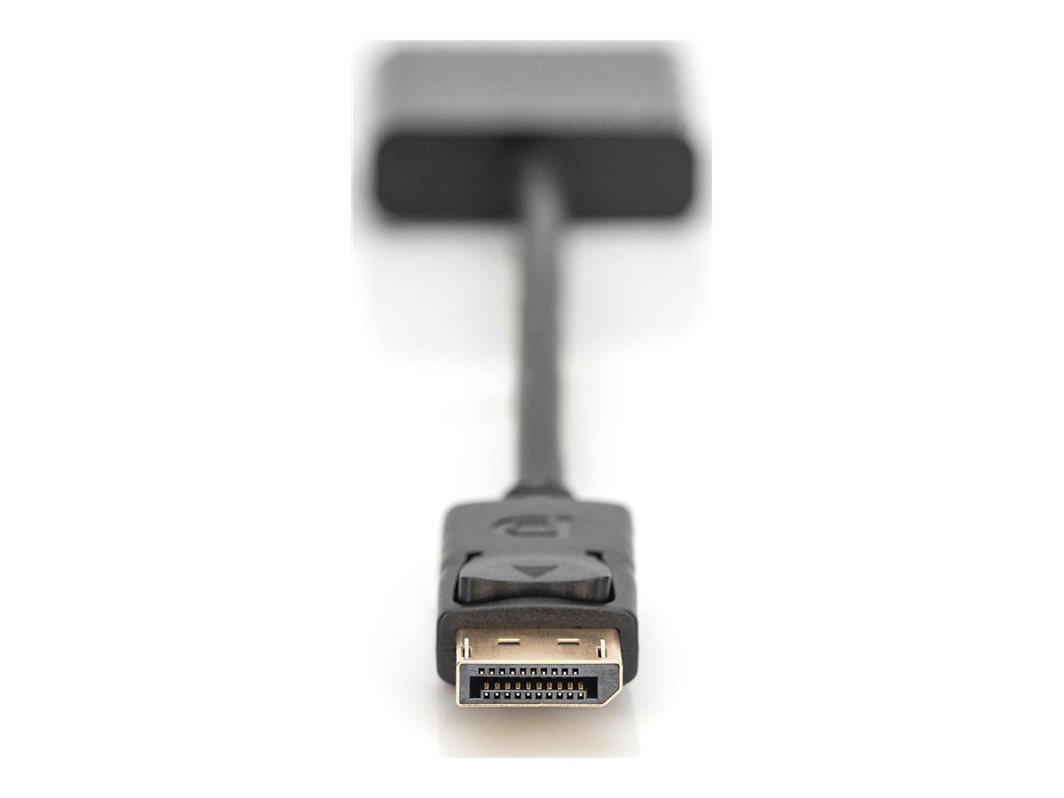 ASSMANN Adapterkabel DisplayPort Stecker auf VGA HD15 Buchse 0,15m AWG28 doppelte Schirmung