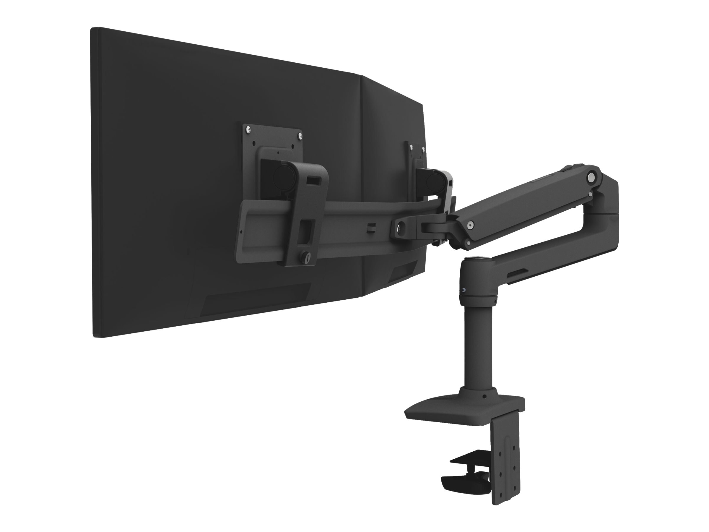 ERGOTRON LX dual direkt Tischhalterung Schwarz matt bis 63,5cm 25Zoll 0,95kg pro Display belastbar 33 cm anheben VESA 75x75