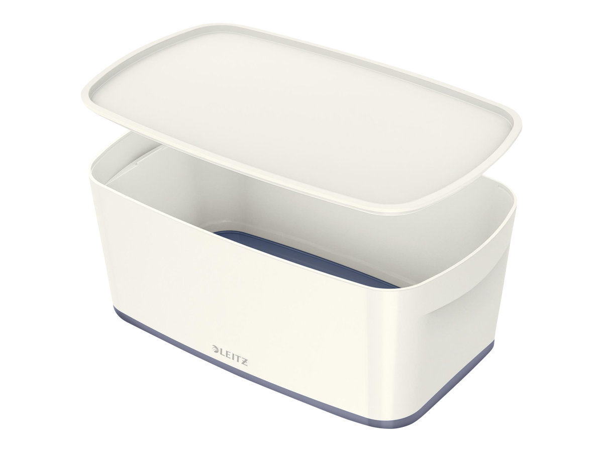 LEITZ MyBox Aufbewahrungsbox 5,0 l perlweiss/grau 31,8 x 19,1 x 12,8 cm LEITZ MyBox Aufbewahrungsbox 5,0 l perlweiss/grau 31,8 x 19,1 x 12,8 cm