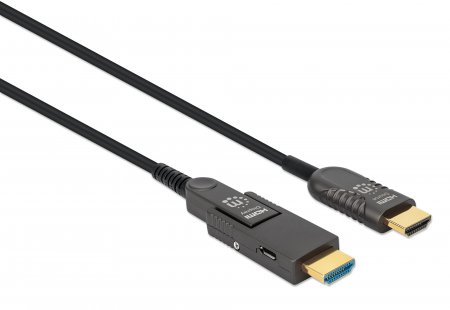 MANHATTAN Aktives HDMIGlasfaserkabel mit abnehmbarem Stecker 4K60Hz UHD HDMIStecker auf MicroHDMIHDMIStecker 50m HEC ARC