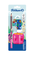 Pelikan Combino Schreiblern- Bleistift-Set B pink mit Tiermotiv, 1 Set Pelikan Combino Schreiblern- Bleistift-Set B pink mit Tiermotiv, 1 Set