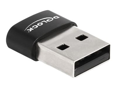 Delock USB 20 Adapter USB TypA Stecker zu USB TypeC Buchse schwarz