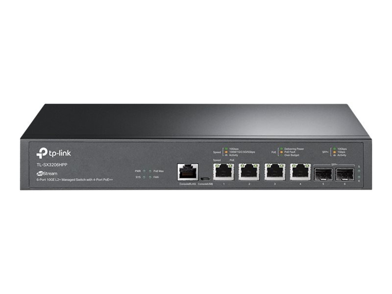 Omada TL-SX3206HPP Mgd Switch 4-Port 10G & 2-Port 10GE SFP+