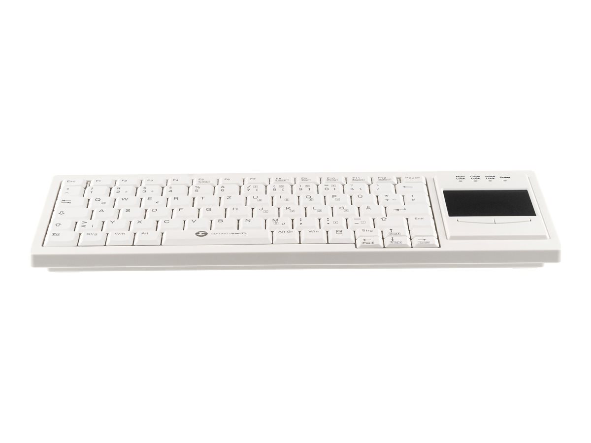 GETT Cleantype Xtra Touch Tastatur mit Touchpad USB Farbe weiss Layout DE